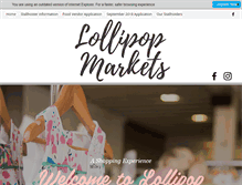 Tablet Screenshot of lollipopmarkets.com.au